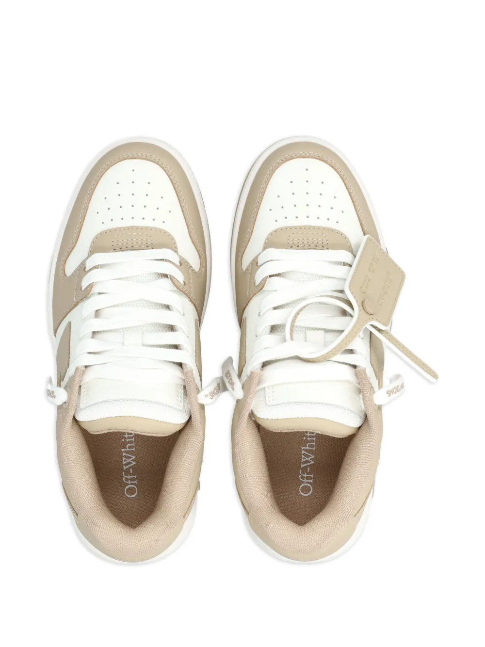 Off-White leather sneakers Beige