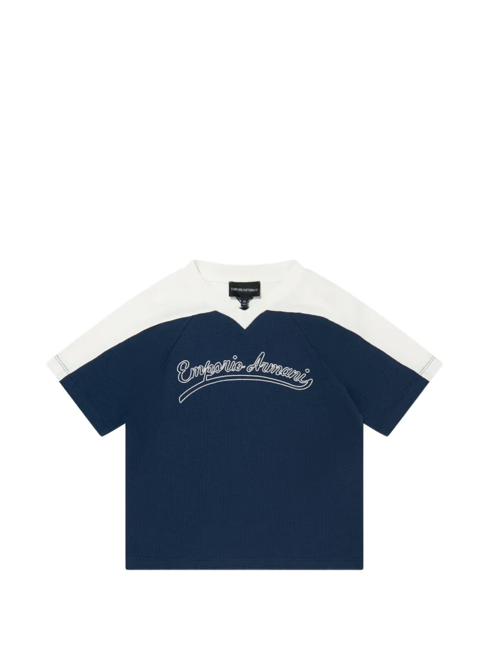 Emporio Armani Kids logo short-sleeve top - Blu
