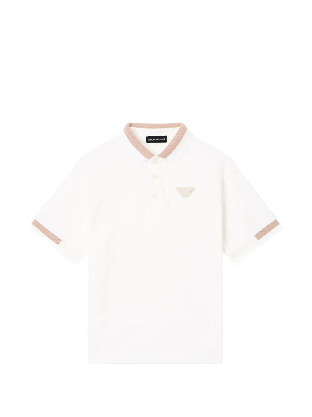 Emporio Armani Kids eagle-logo polo shirt - Bianco
