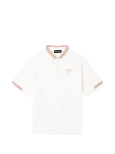 Emporio Armani Kids Camisa polo com logo Eagle