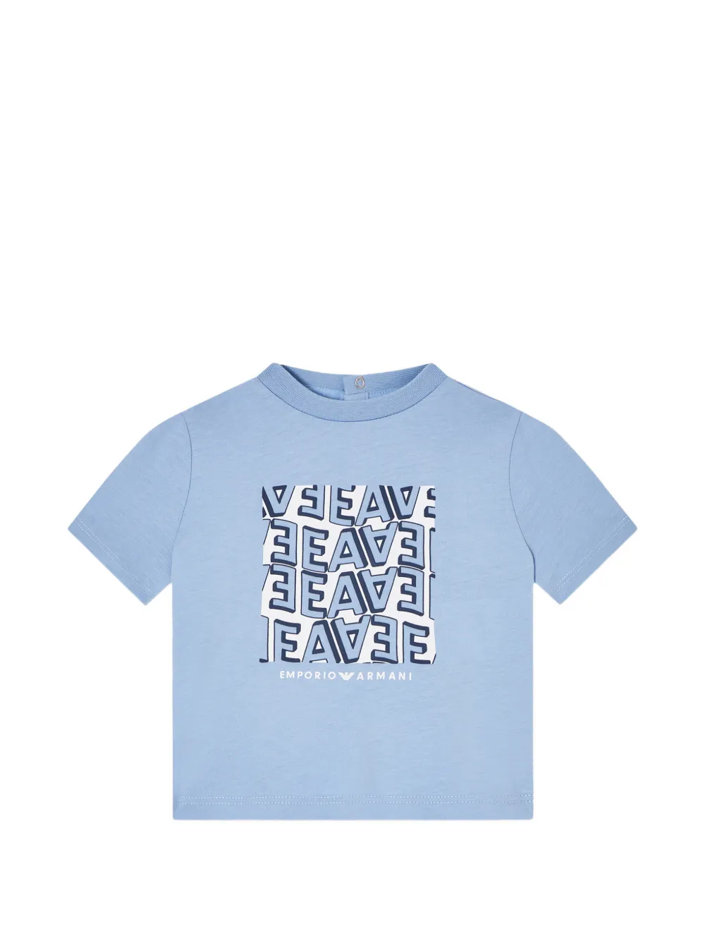 Emporio Armani Kids Baby T-shirt met print Blauw