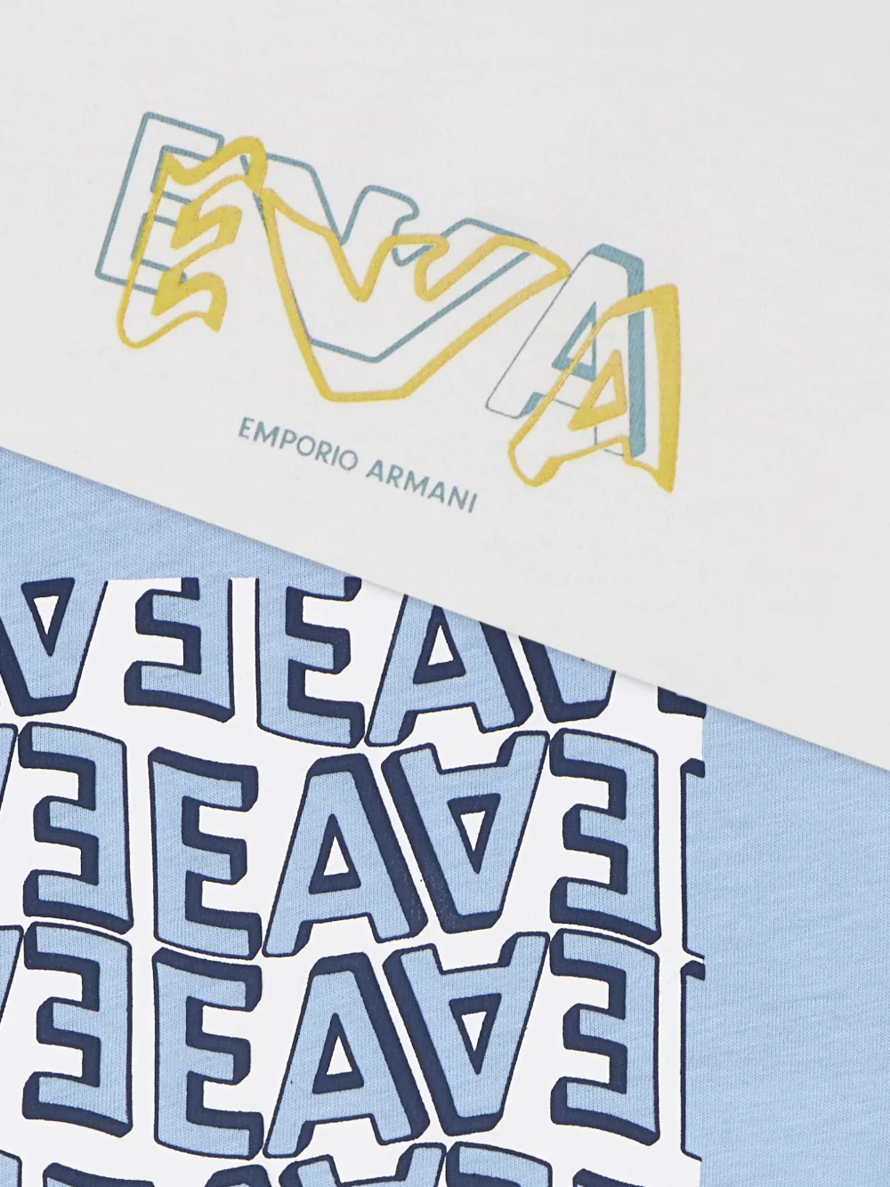 Emporio Armani Kids Baby T-shirt met print Blauw