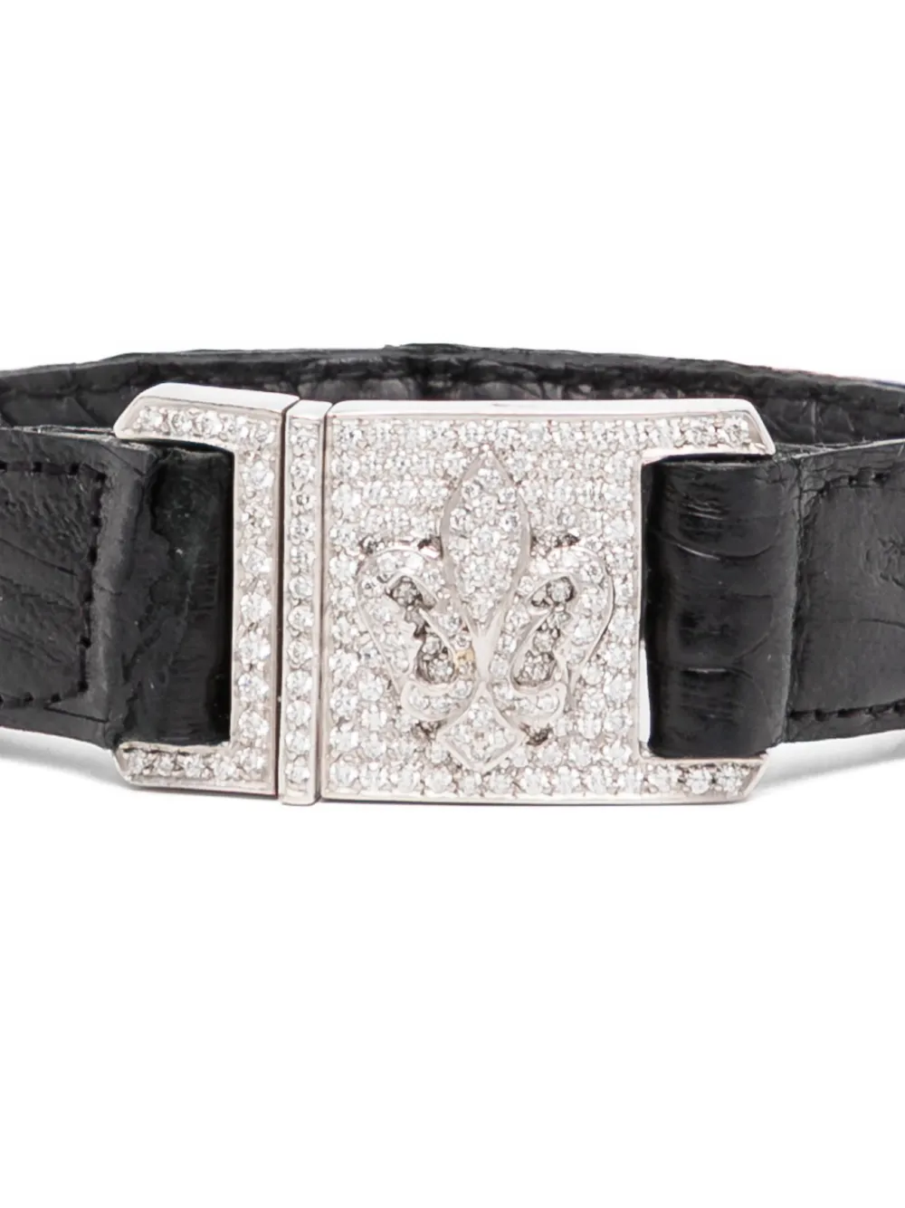 Fleur-De-Lis Leather Bracelet