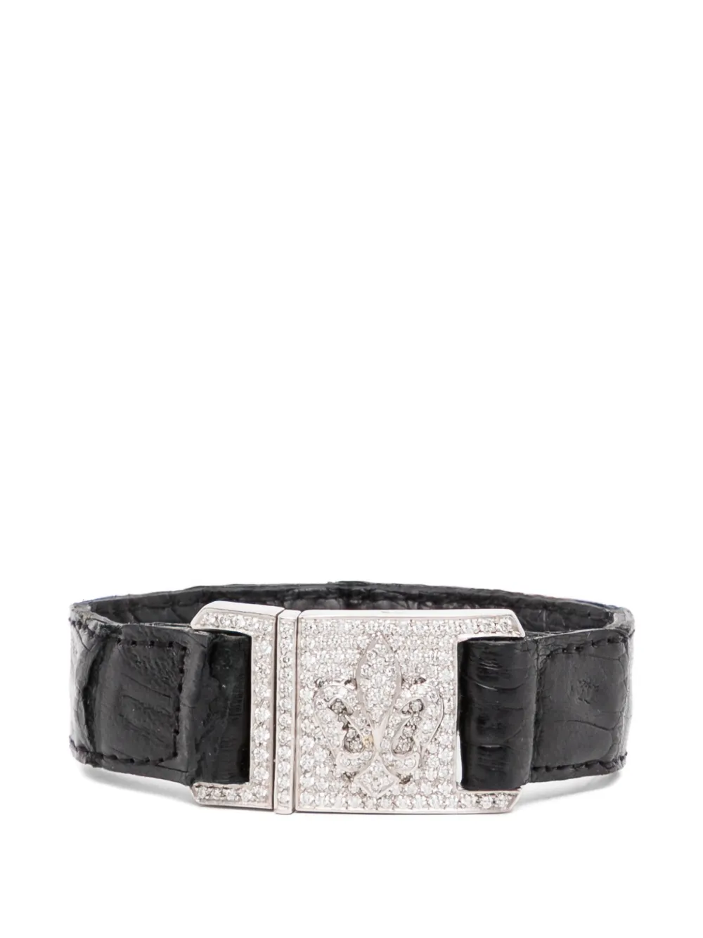 Fleur-De-Lis Leather Bracelet