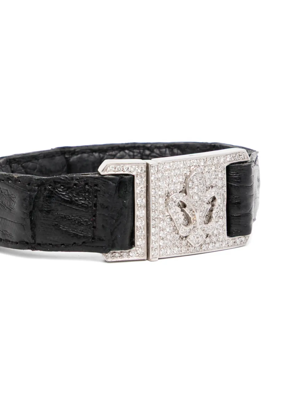 Fleur-De-Lis Leather Bracelet