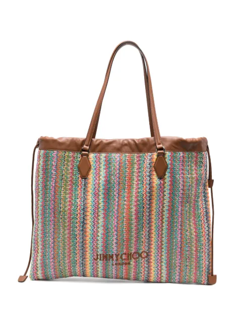 Jimmy Choo chevron drawstring tote bag