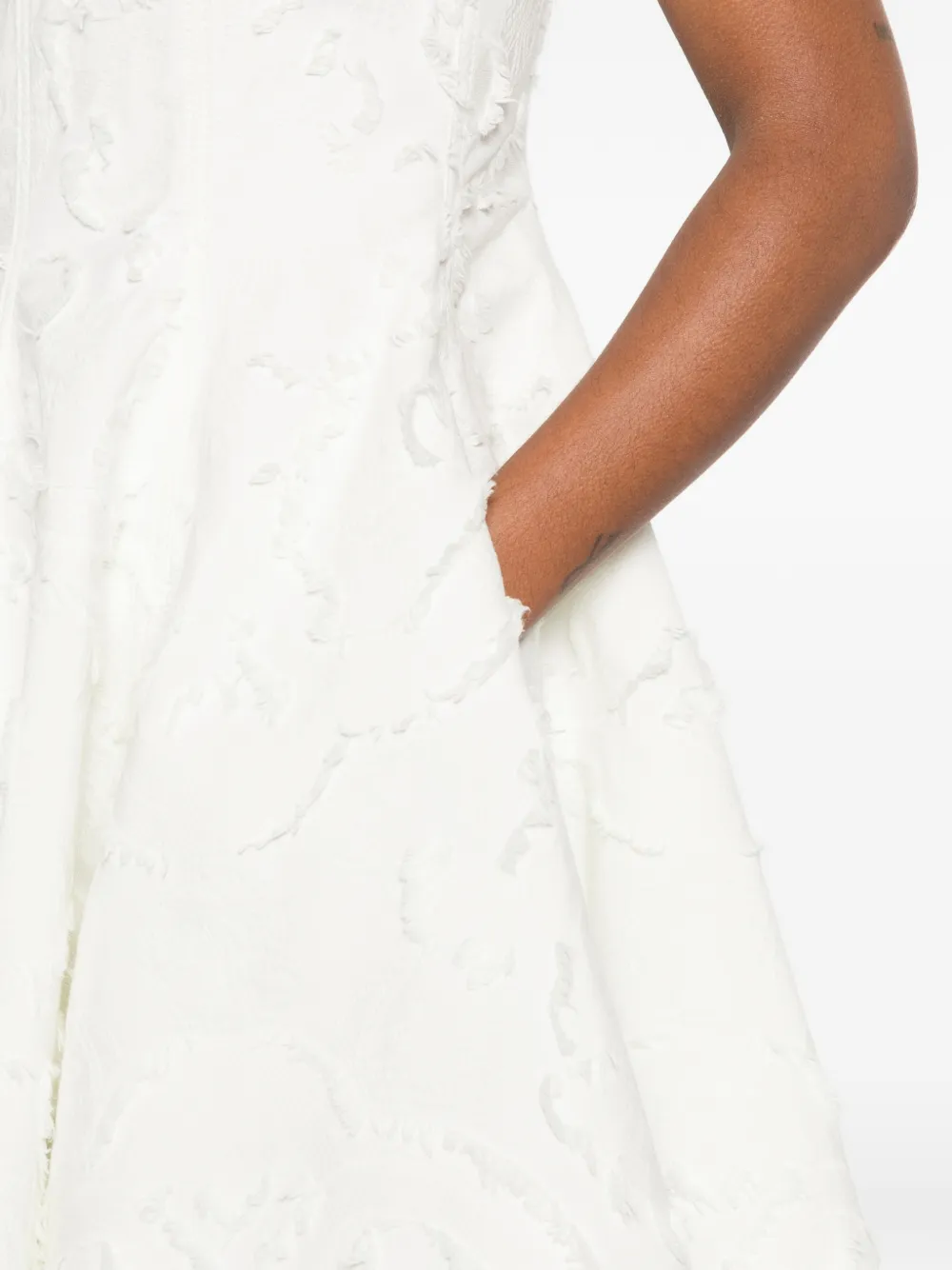 ERDEM Mini-jurk met ronde hals Beige