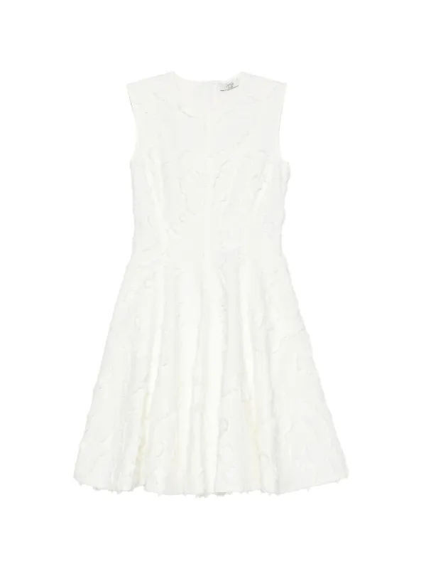 Erdem Crew-neck Mini Dress in Neutrals