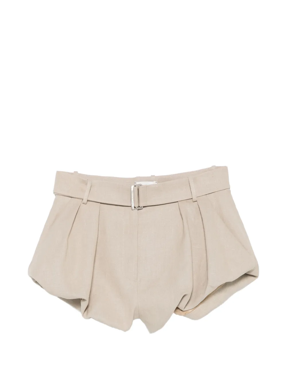 Magda Butrym belted bubble-hem shorts - Toni neutri