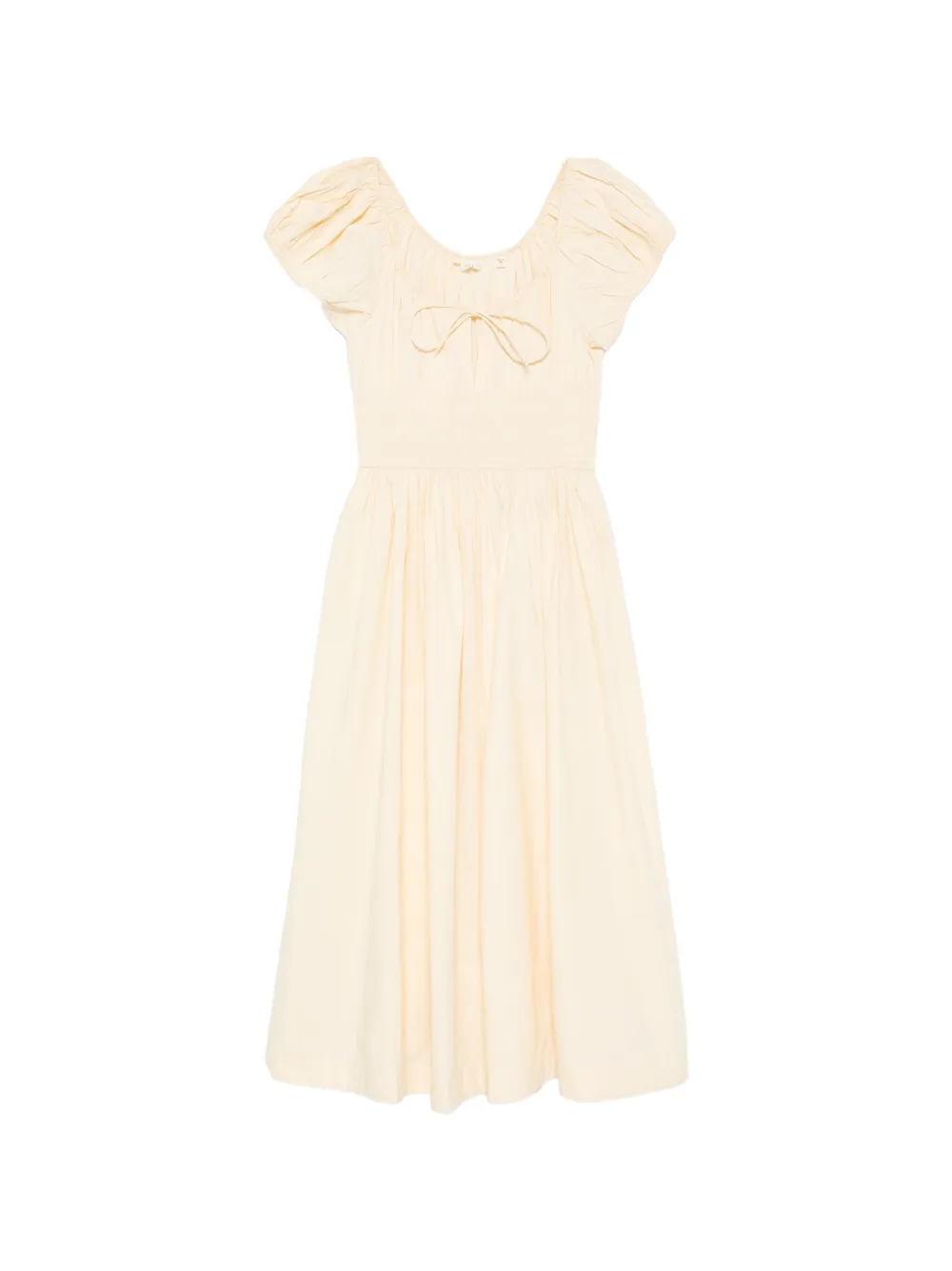 DÔEN Quinn puff-sleeves midi dress - Giallo