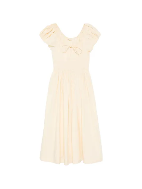 DÔEN Quinn puff-sleeves midi dress