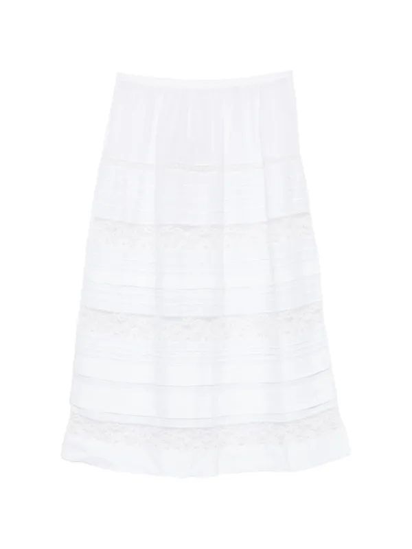 Dôen Sidra Midi Skirt in White