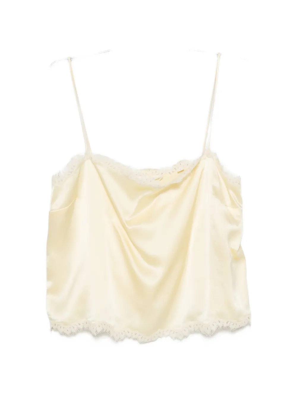 Doen Loure Lace-trim Top In Yellow