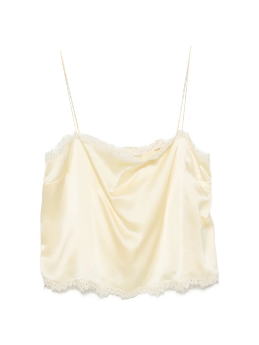 DÔEN Loure lace-trim top - Giallo