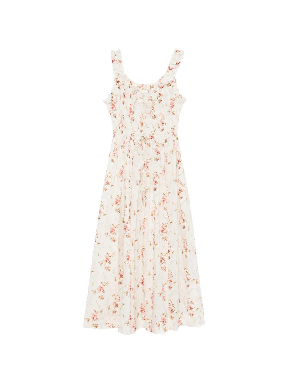 DÔEN Emmaretta floral-print midi dress - Weiß