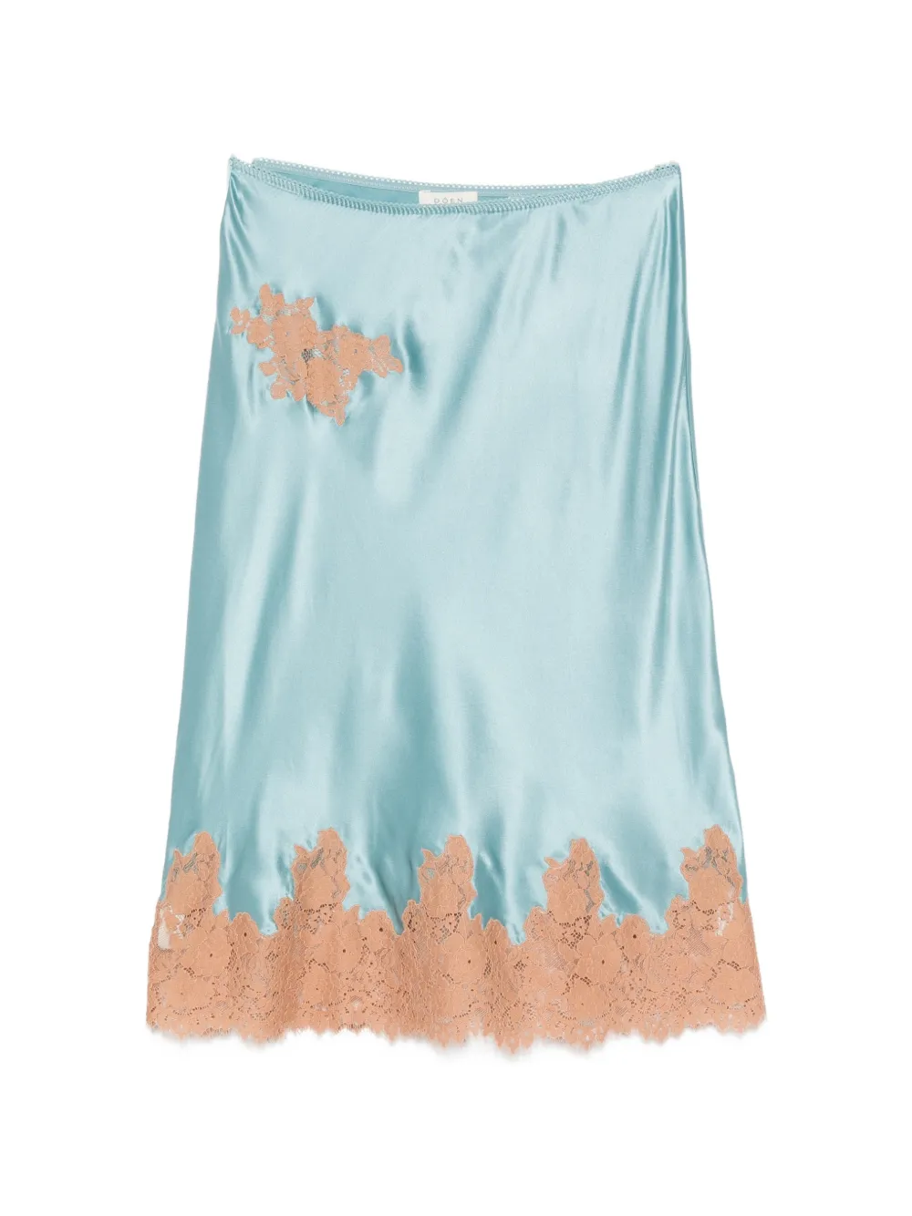 DÔEN Elowette lace-trim midi skirt - Blu
