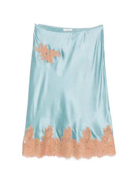 DÔEN Elowette lace-trim midi skirt