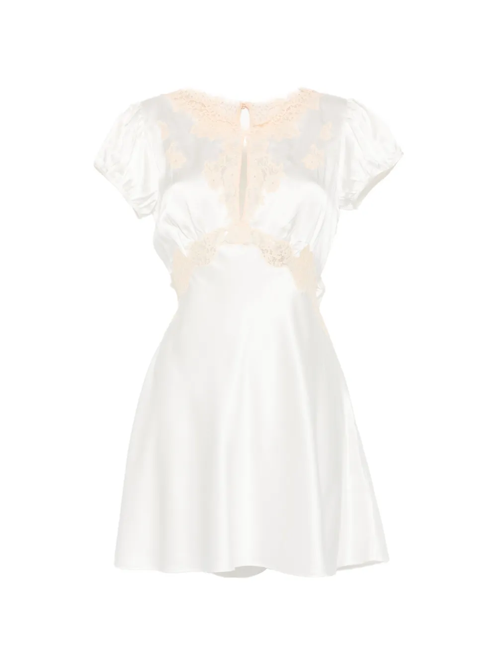 DÔEN Junia lace-trim mini dress - White
