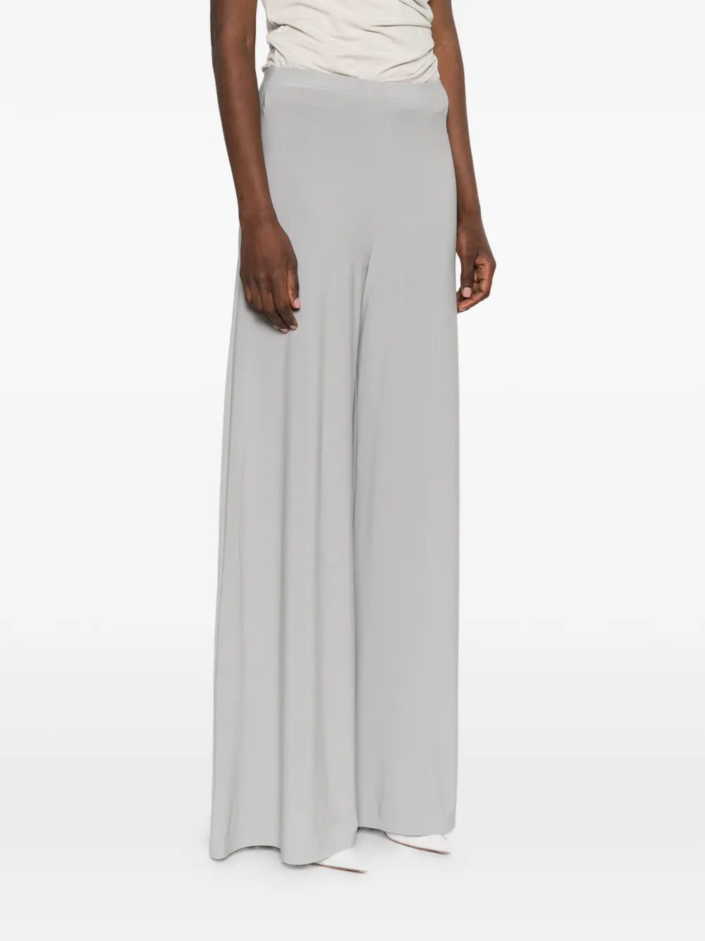 Norma Kamali Bias straight broek Grijs