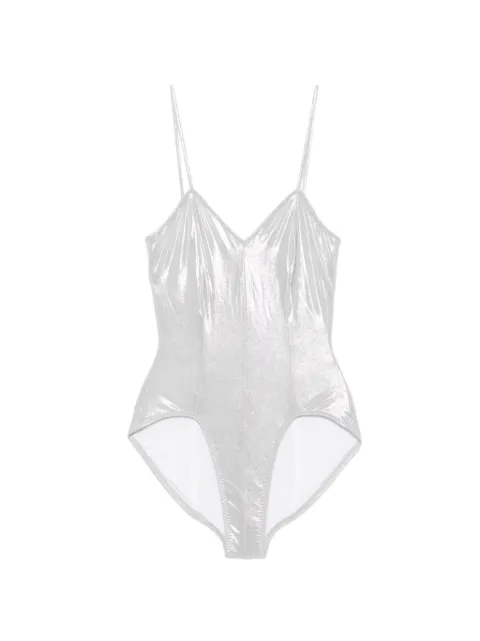 Norma Kamali Wonderwoman Mio metallic swimsuit