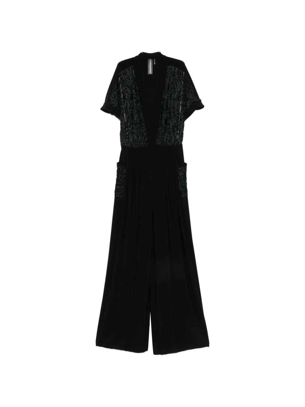 Norma Kamali Geralyn short-sleeves jumpsuit - Nero