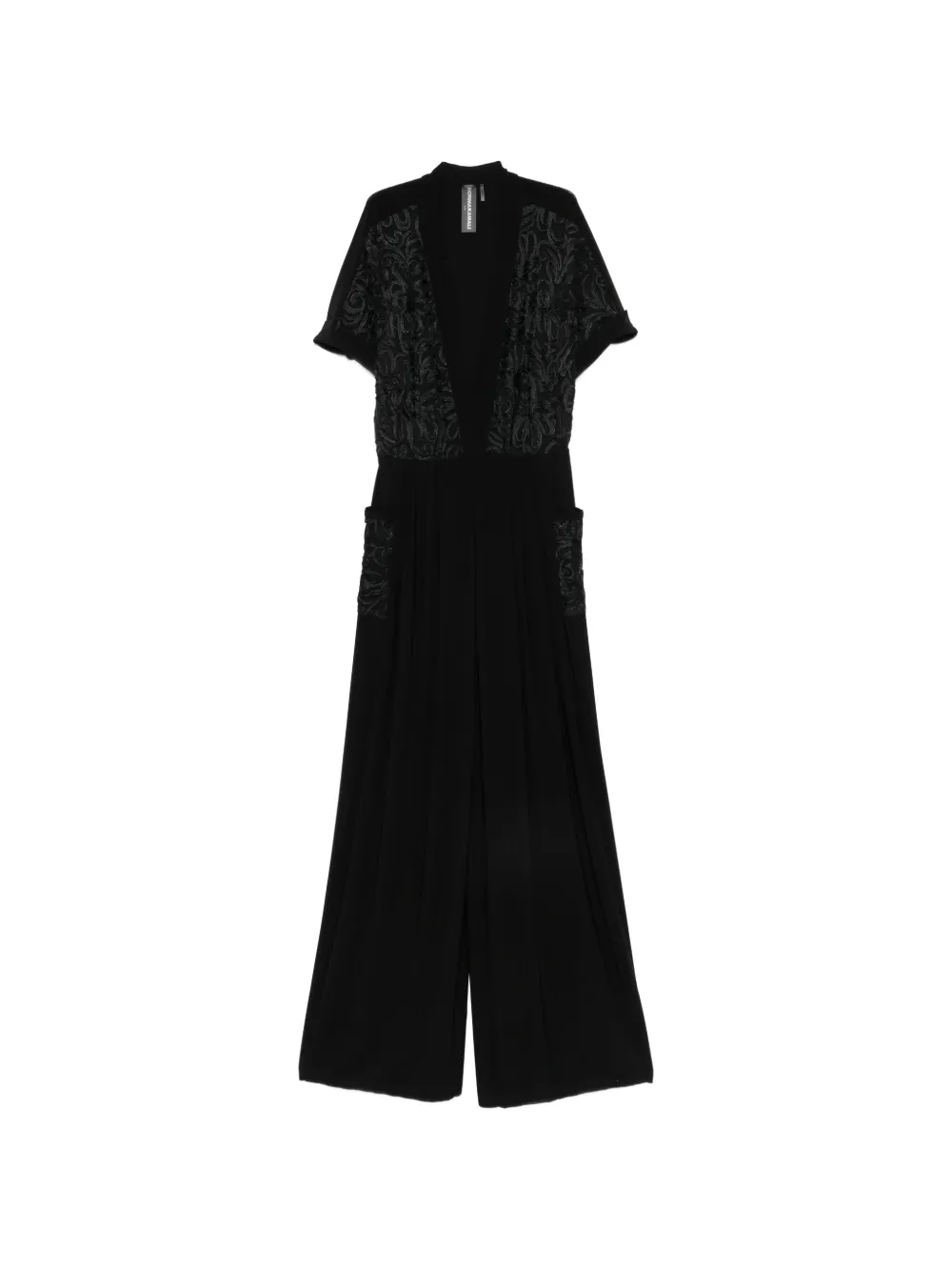 Norma Kamali Geralyn short-sleeves jumpsuit - Nero