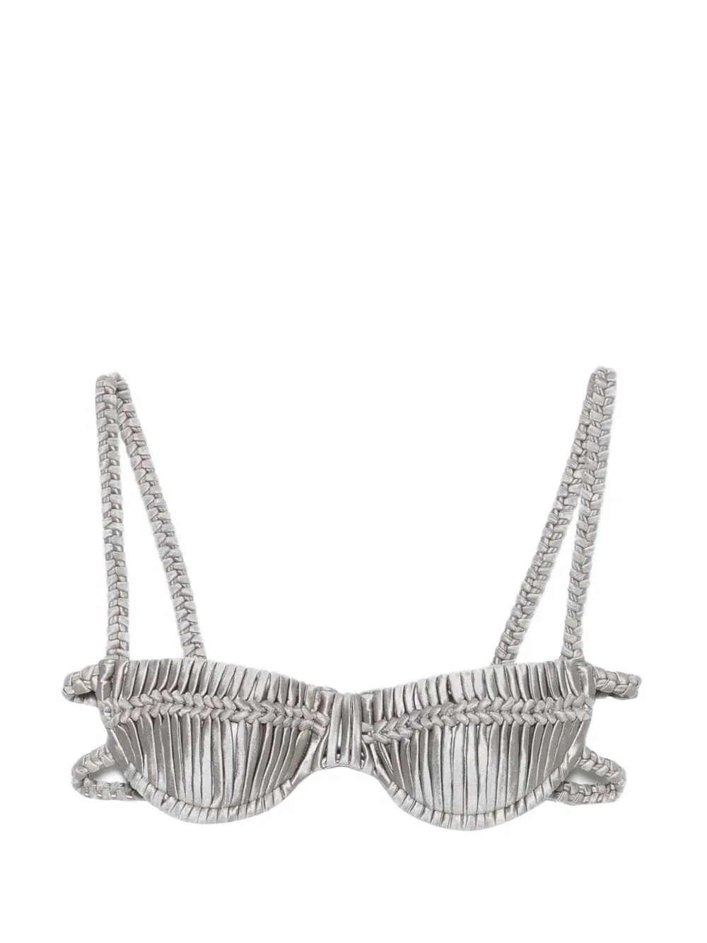 Isa Boulder Hayrose bikini top - Argento