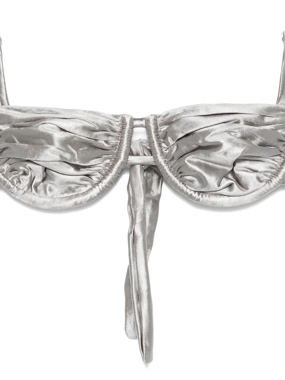  Isa Boulder Top Bikini Con Ruches - Argento 