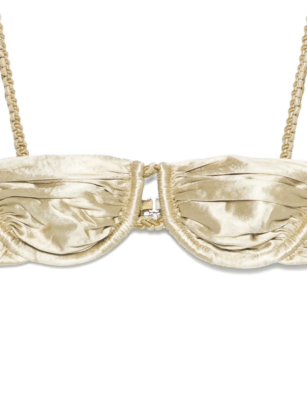  Isa Boulder Top Bikini Con Ruches - Oro 