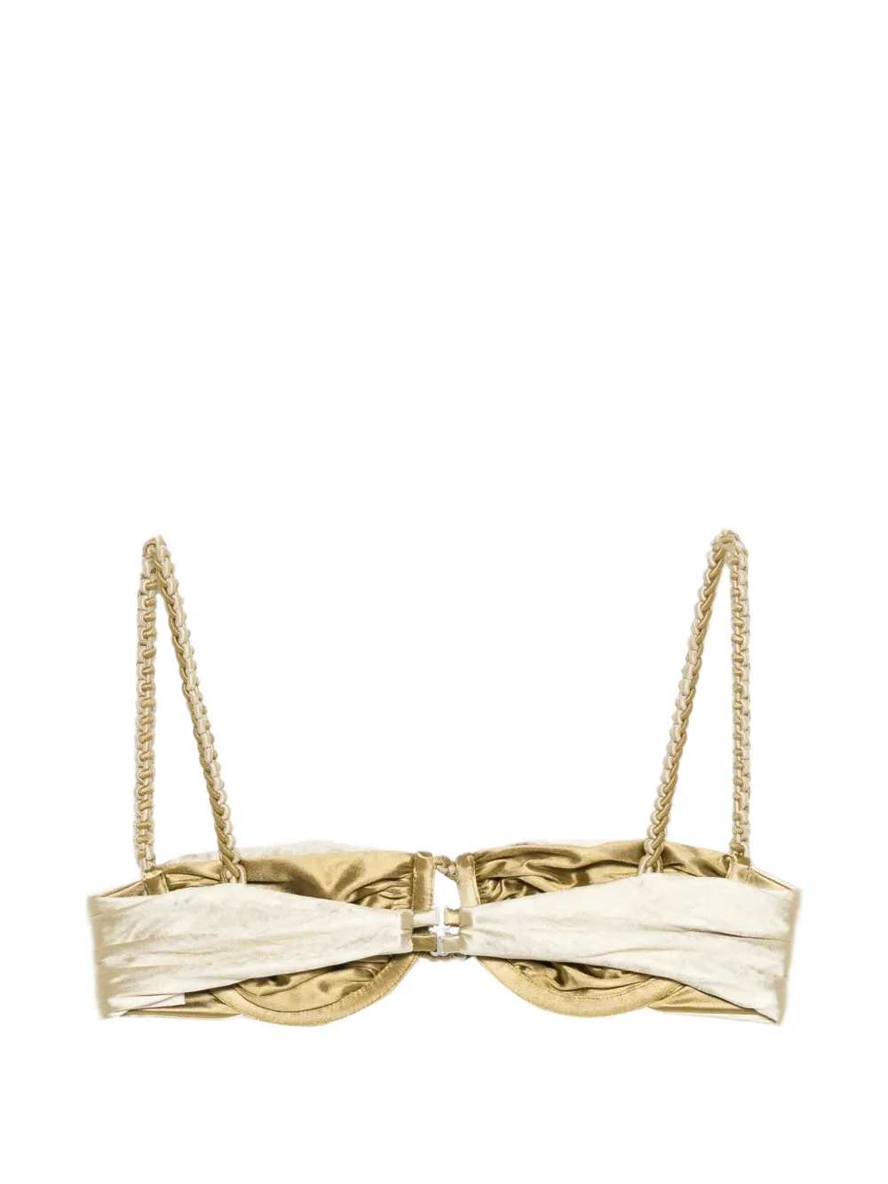  Isa Boulder Top Bikini Con Ruches - Oro 