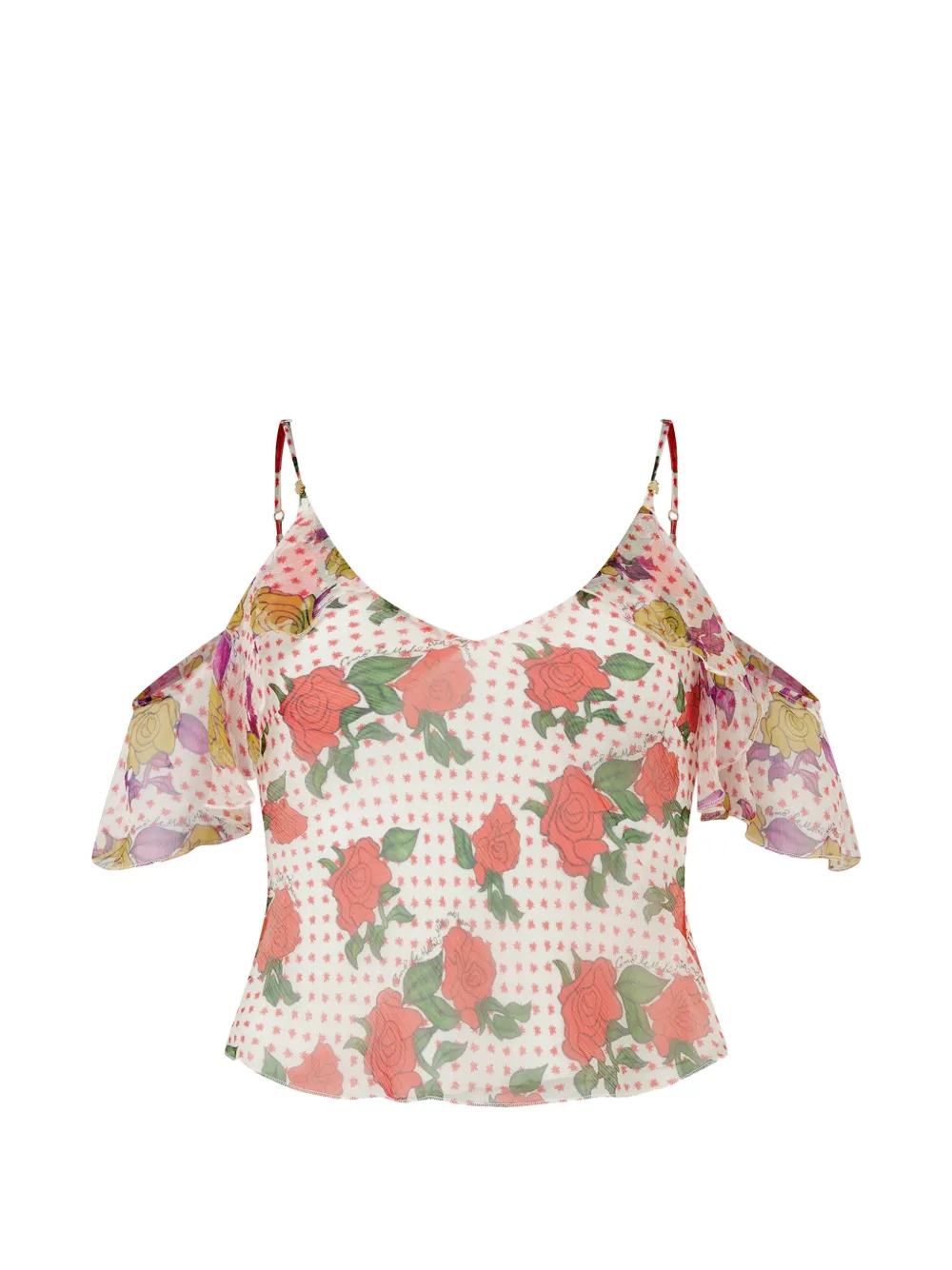 Donde Esteban Blusa a fiori con ruches - Toni neutri