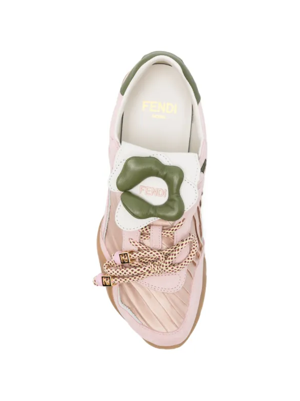 FENDI Wave Pulse lace-up low-top Sneakers | Pink | FARFETCH
