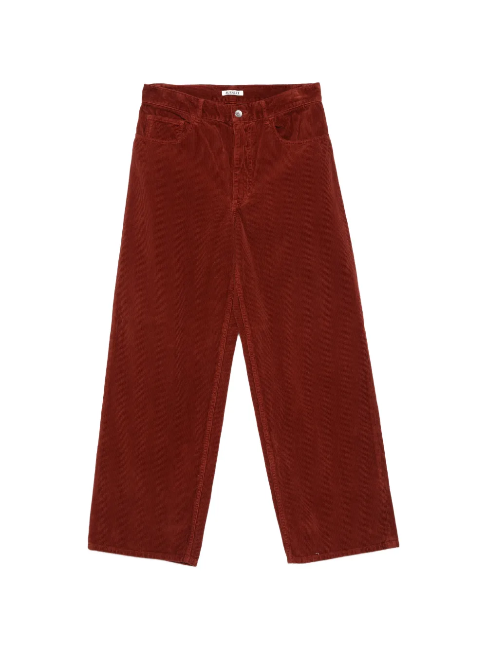 Auralee Corduroy Trousers In Burgundy