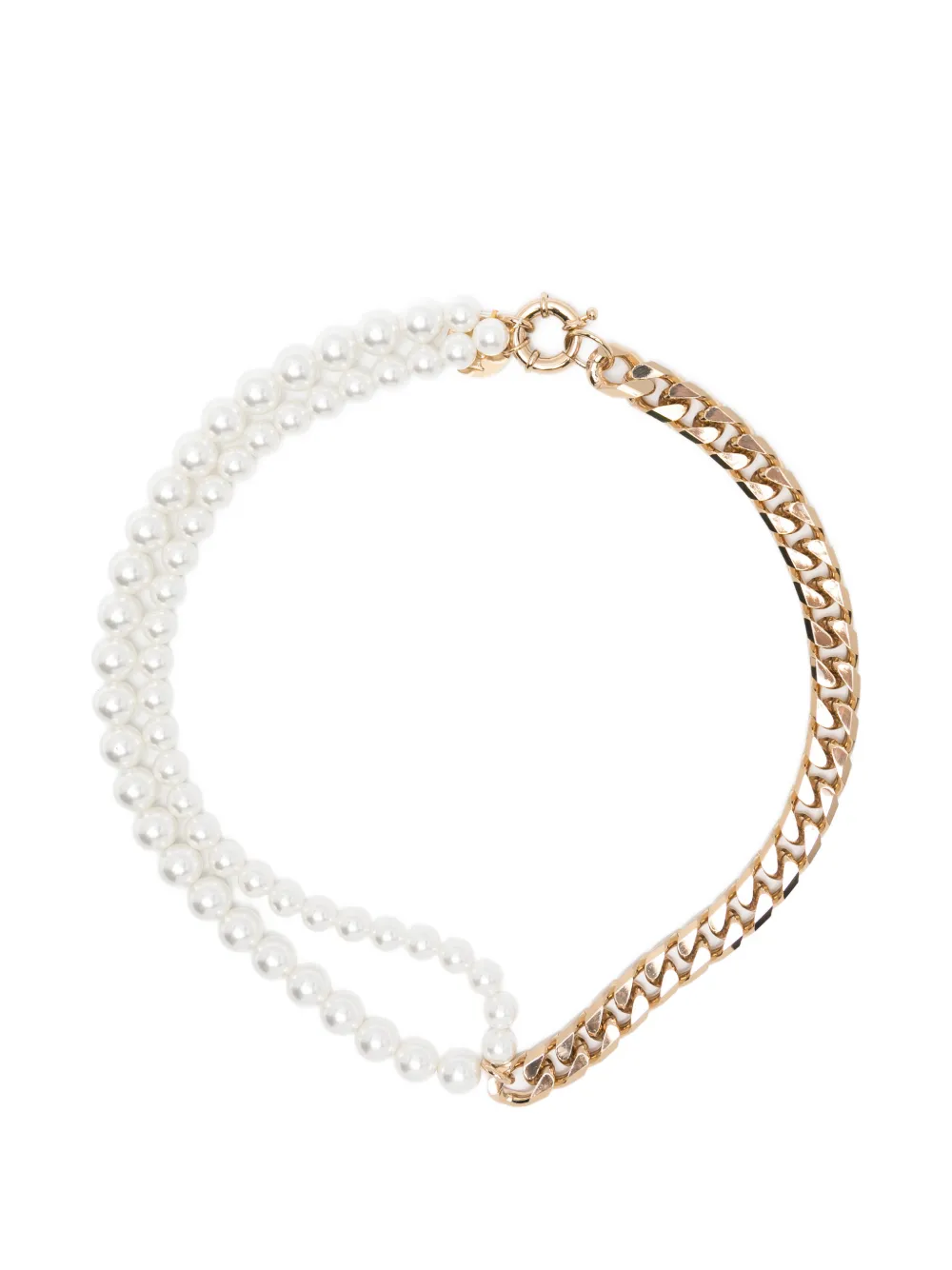 Nº21 faux-pearl chain-detail necklace - Oro