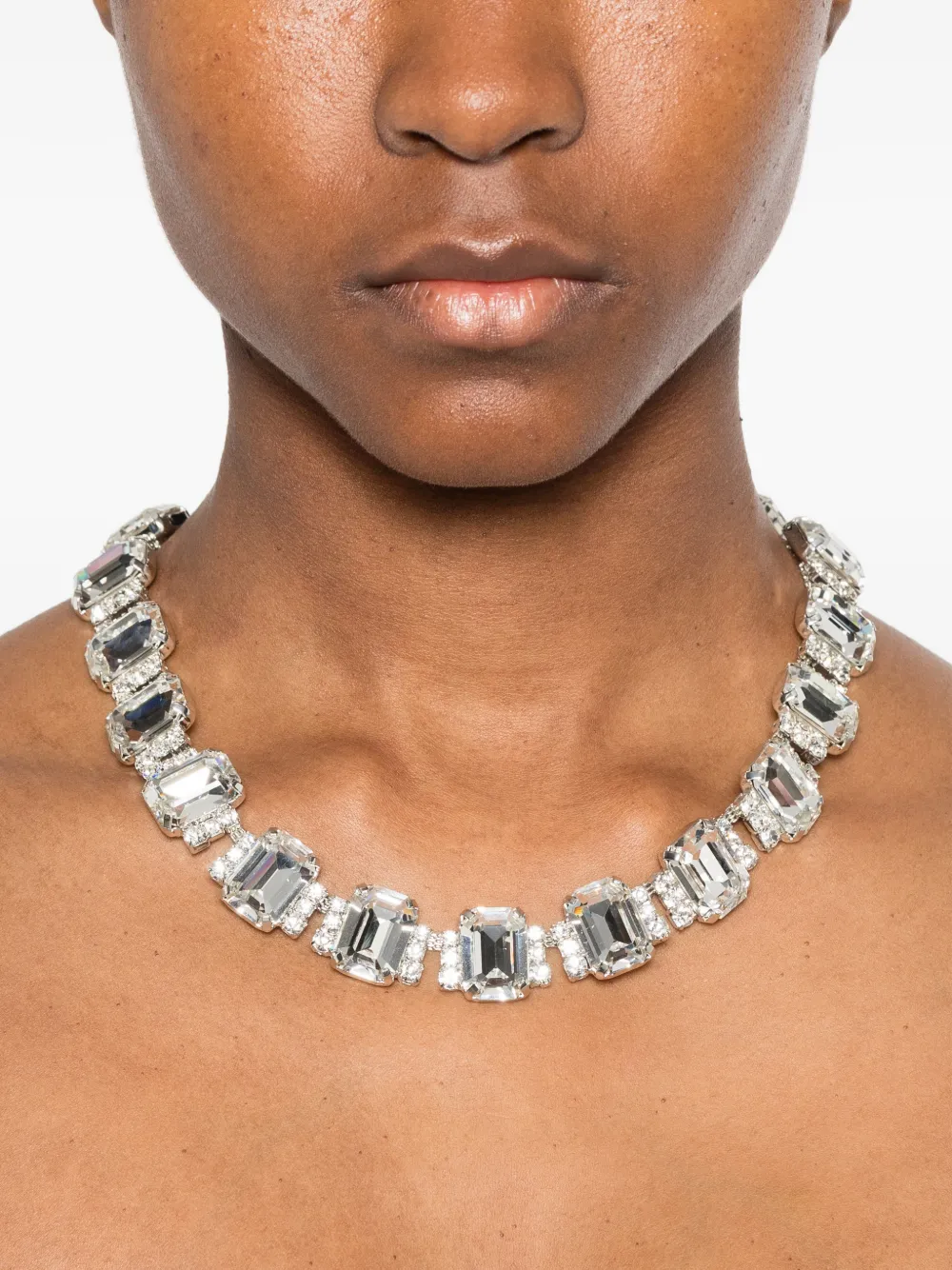  Nº21 Collier Stone Embellished Necklace - Silver 
