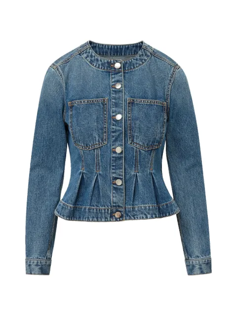 Veronica Beard buttoned pleated denim jacket