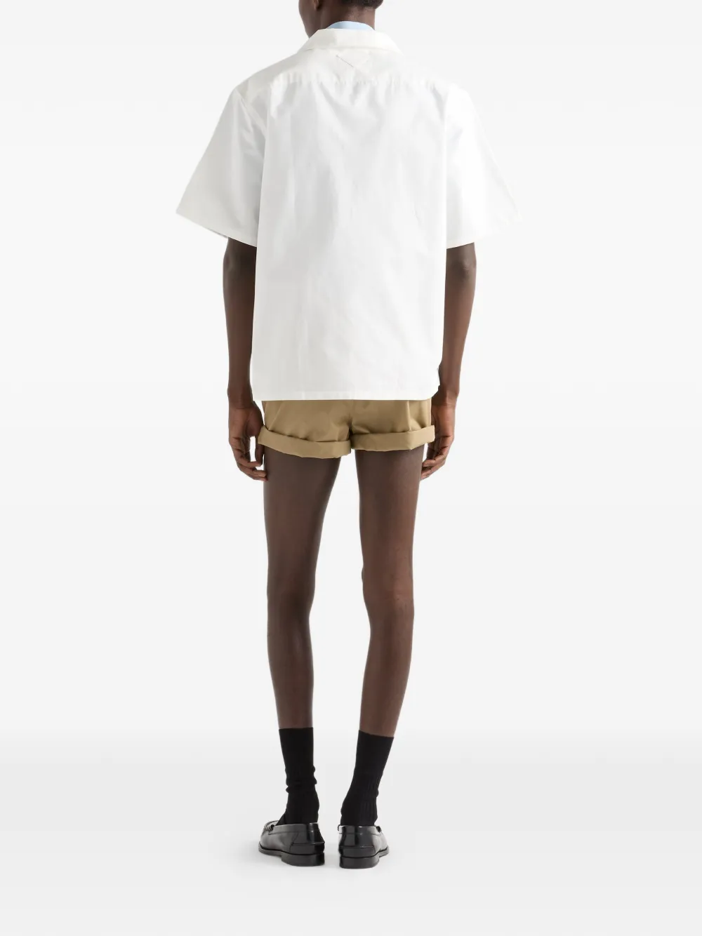  Prada Wave-print Oversized Shirt - White 
