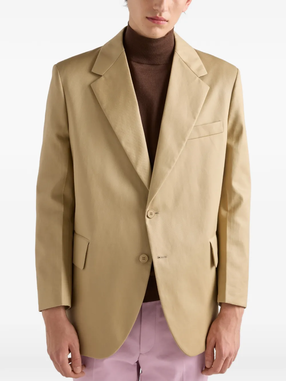 Prada Ribbed Turtleneck Sweater - Brown 