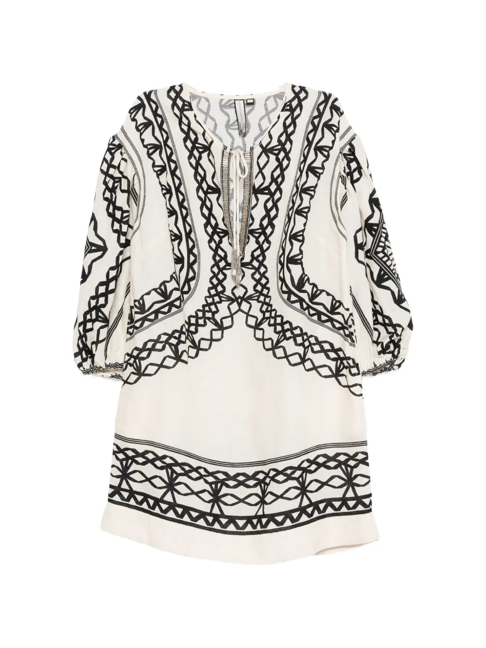 SCARLETT POPPIES Abito corto Portofina con stampa geometrica - Toni neutri