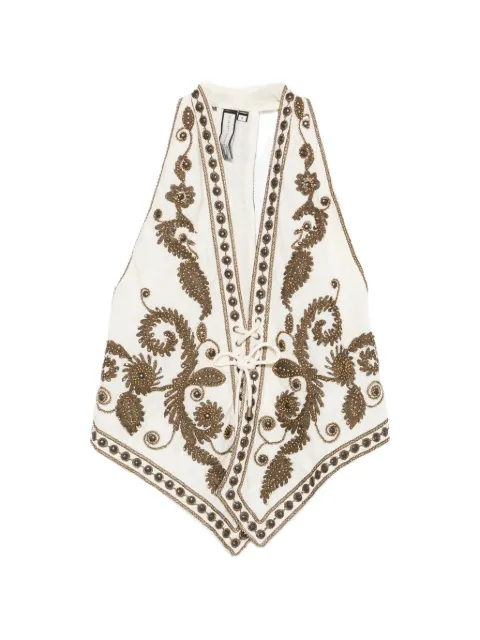 SCARLETT POPPIES Taylen beaded-embellished top