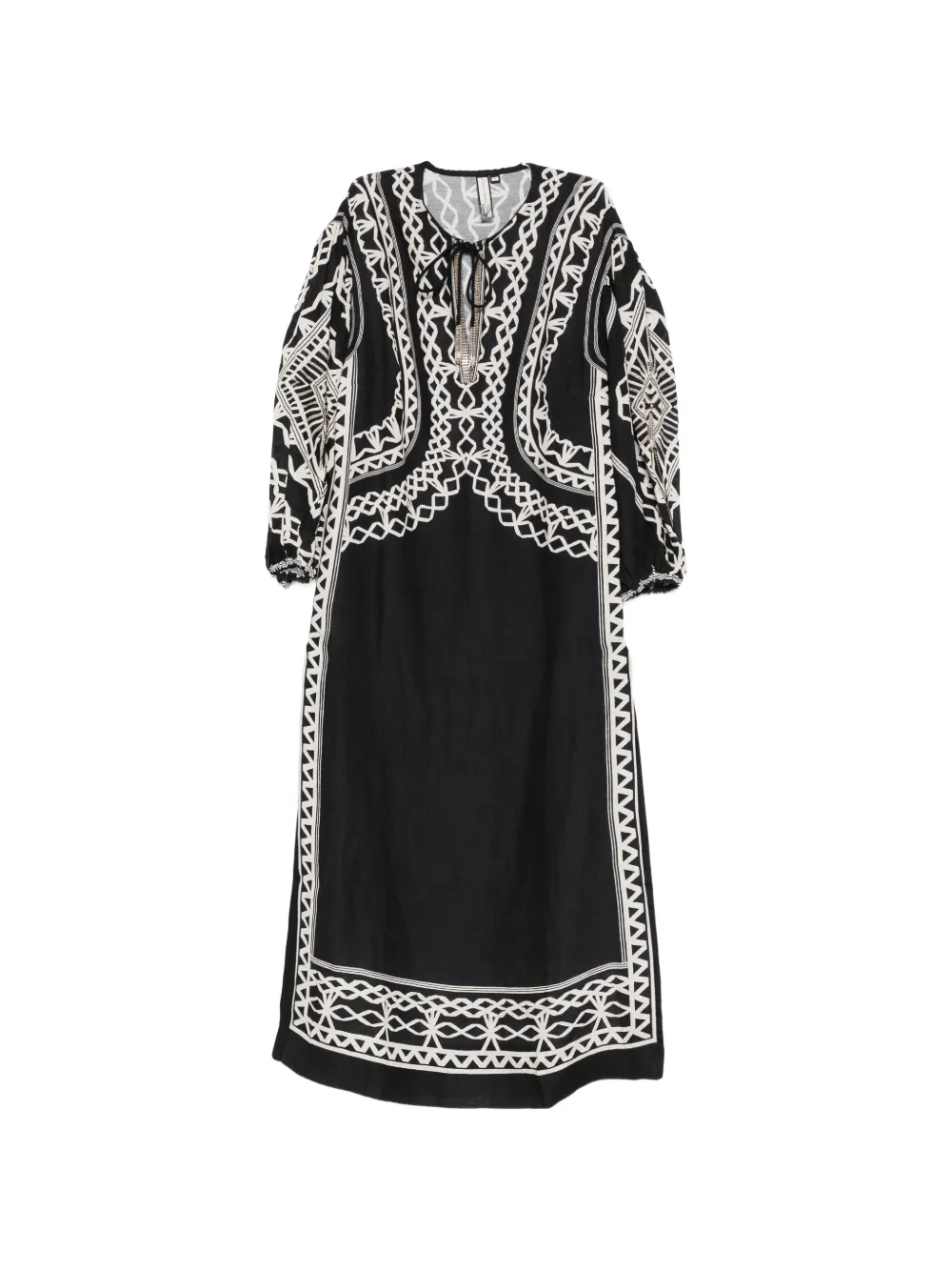 SCARLETT POPPIES Abito lungo Tahara con coulisse - Nero