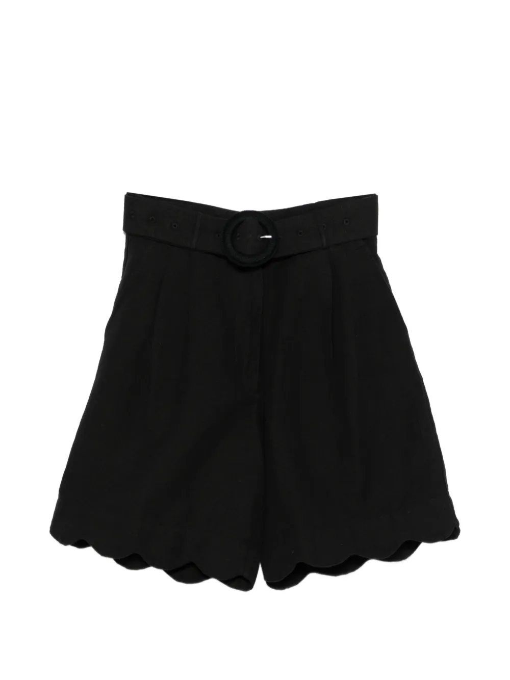 SCARLETT POPPIES Shorts Basica con orlo a smerlo - Nero