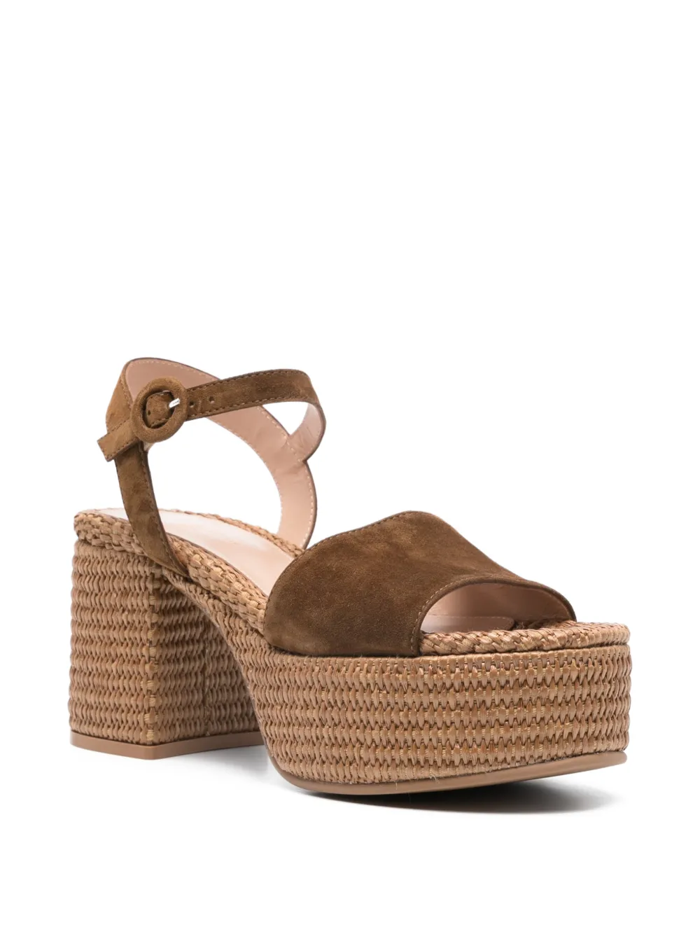 Gianvito Rossi Suède sandalen Bruin