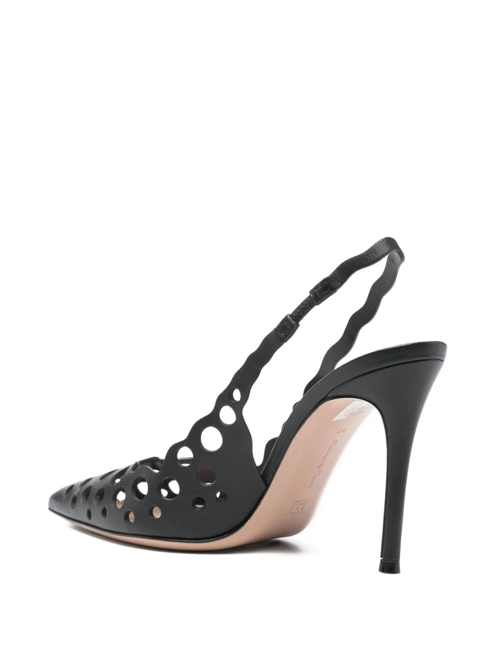 Gianvito Rossi Slingback pumps met uitgesneden details Zwart