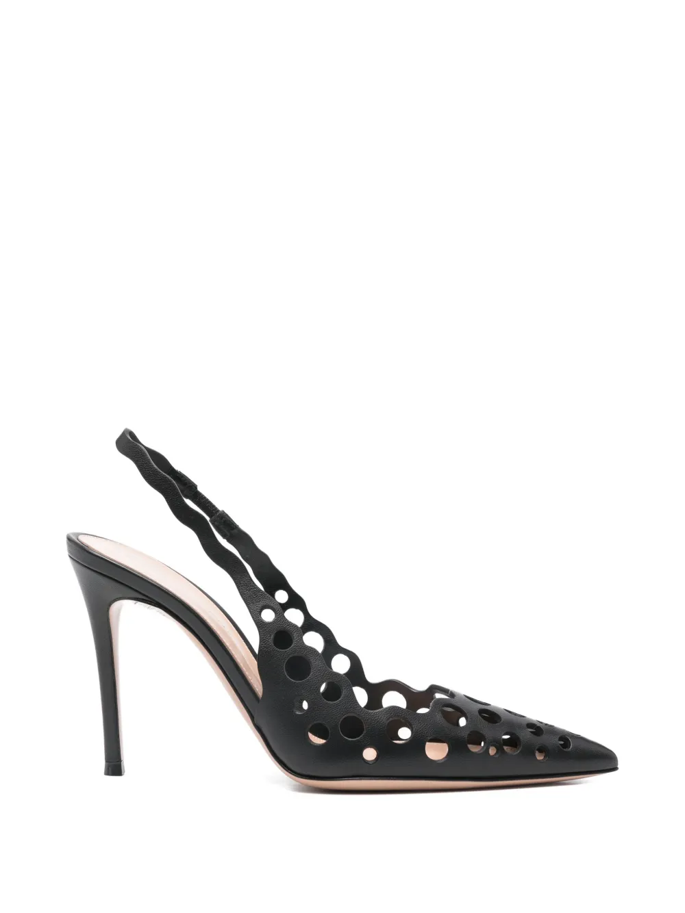 Gianvito Rossi Slingback pumps met uitgesneden details Zwart