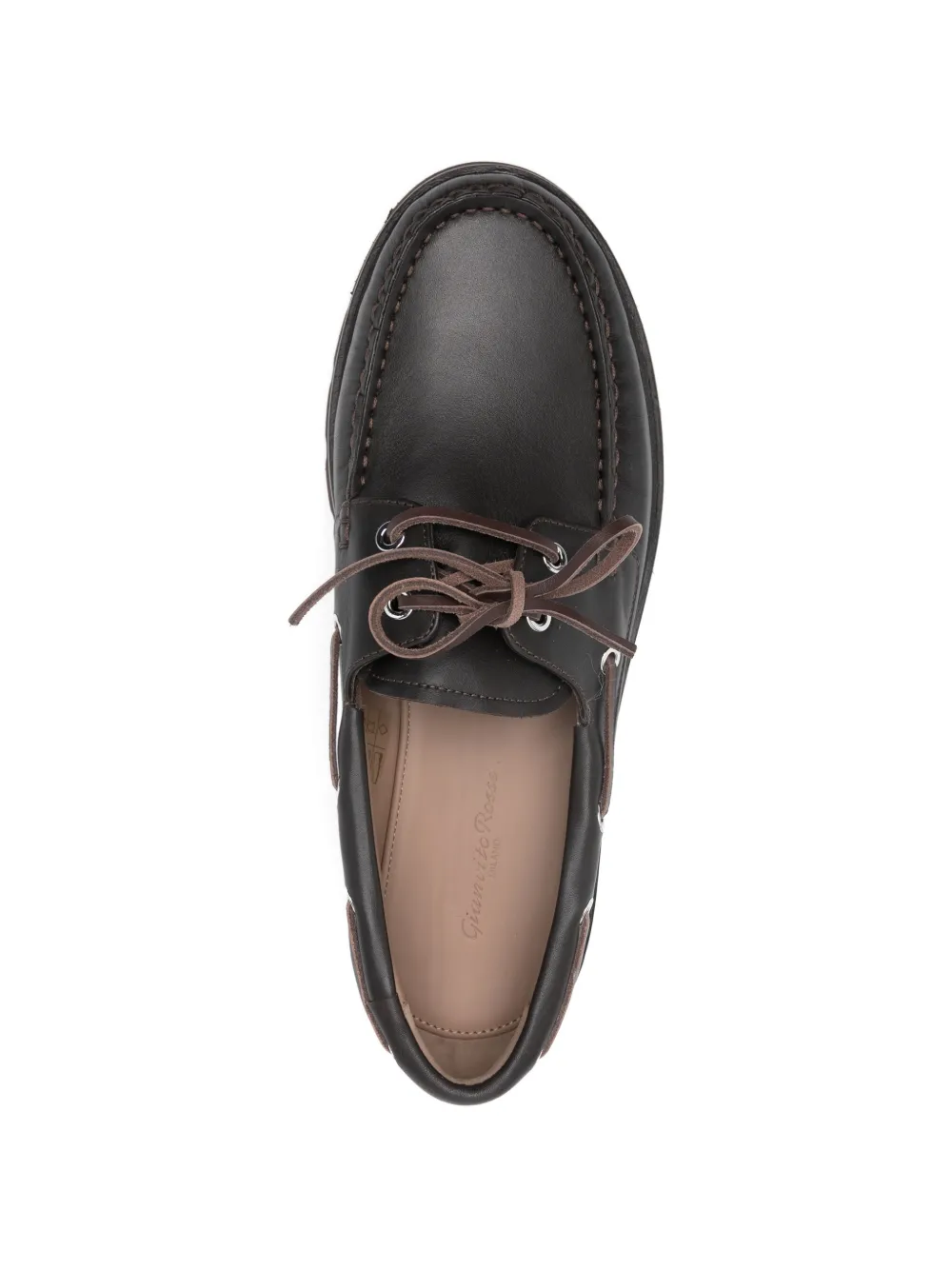 Gianvito Rossi Leren bootschoenen Bruin