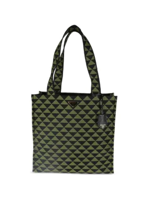 Prada Pre-Owned 2013-2025 Jacquard Triangolo Symbole Shopping Tote