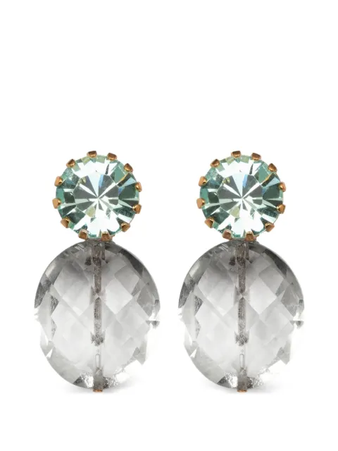 Jennifer Behr aretes redondos con amatista verde