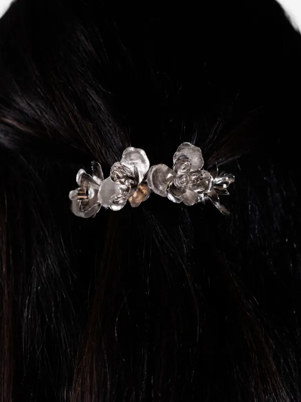 Jennifer Behr Larena Floral Headband | Silver | FARFETCH display picture 1