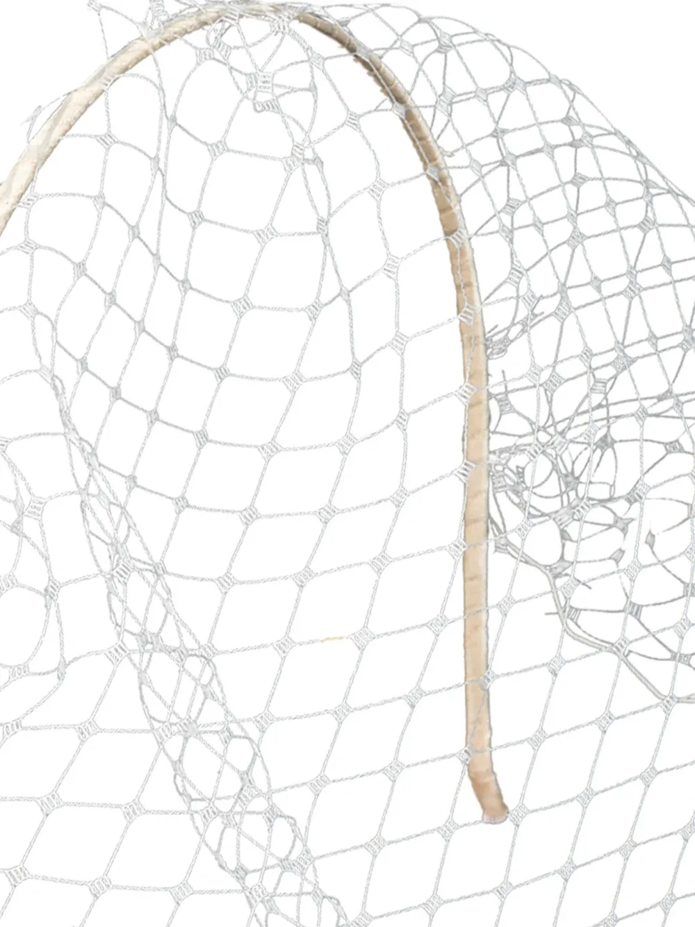  Jennifer Behr Perline Voilette Embellished Veil - White 